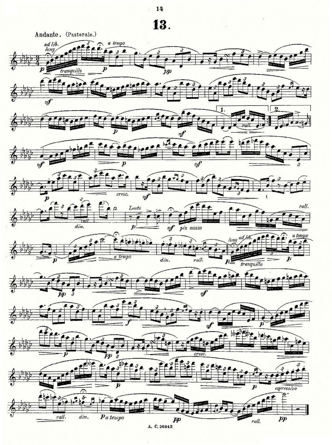 24首长笛练习曲 Op.21 之13—24其它曲谱（图2）