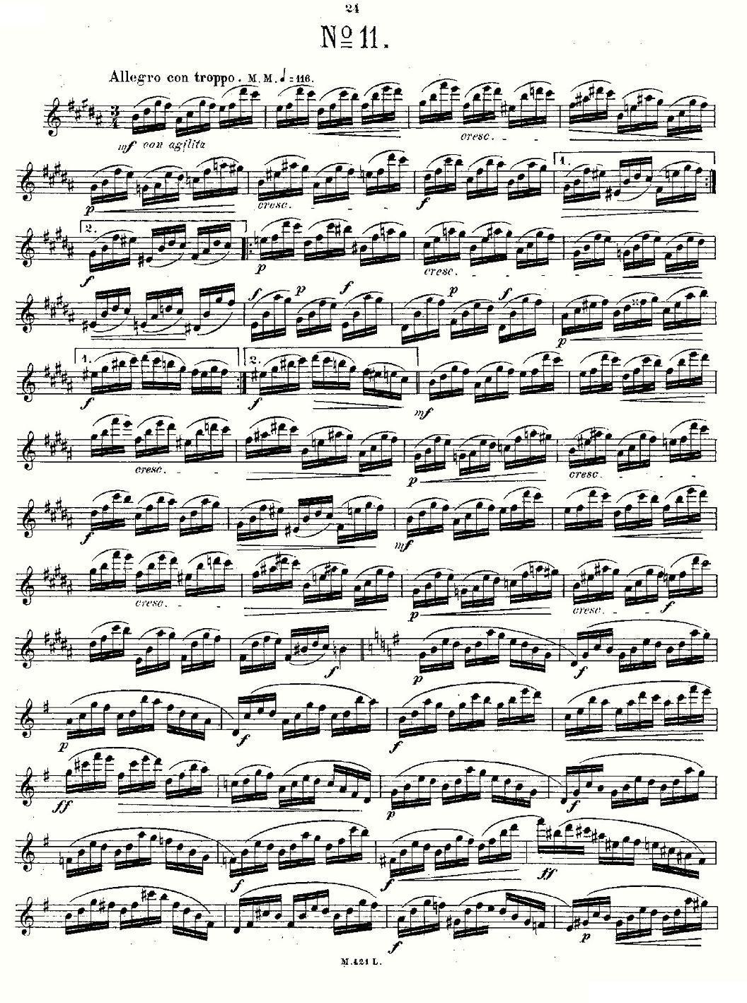 24首长笛练习曲 Op.15 之11—15其它曲谱（图2）