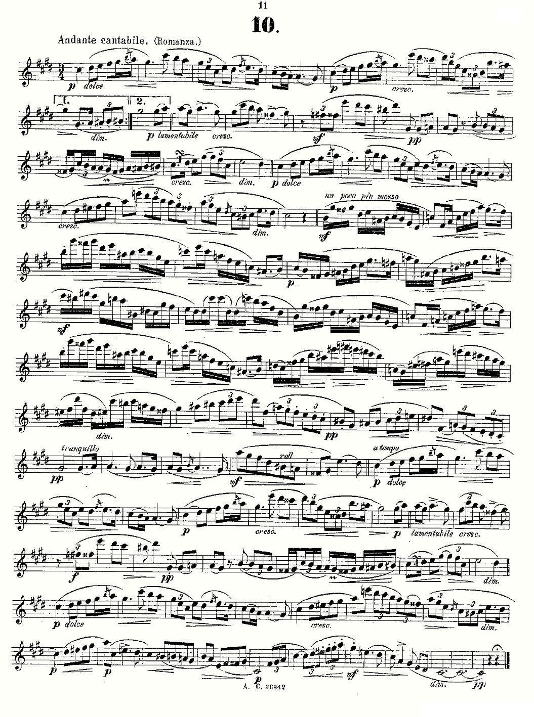24首长笛练习曲 Op.21 之1—12其它曲谱（图11）