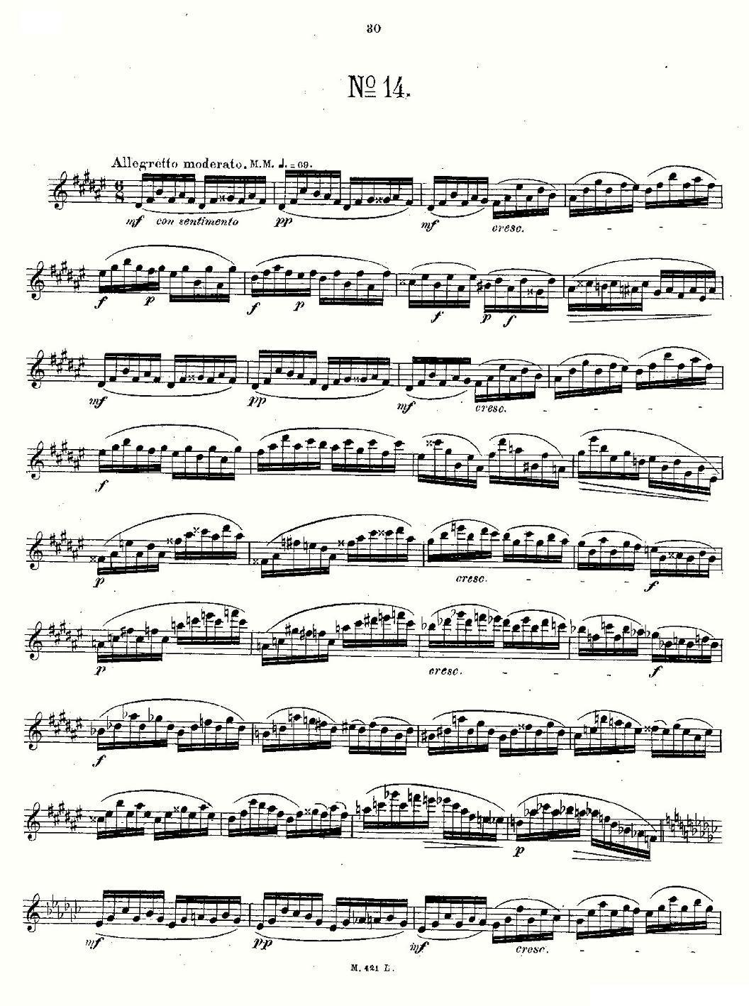 24首长笛练习曲 Op.15 之11—15其它曲谱（图8）