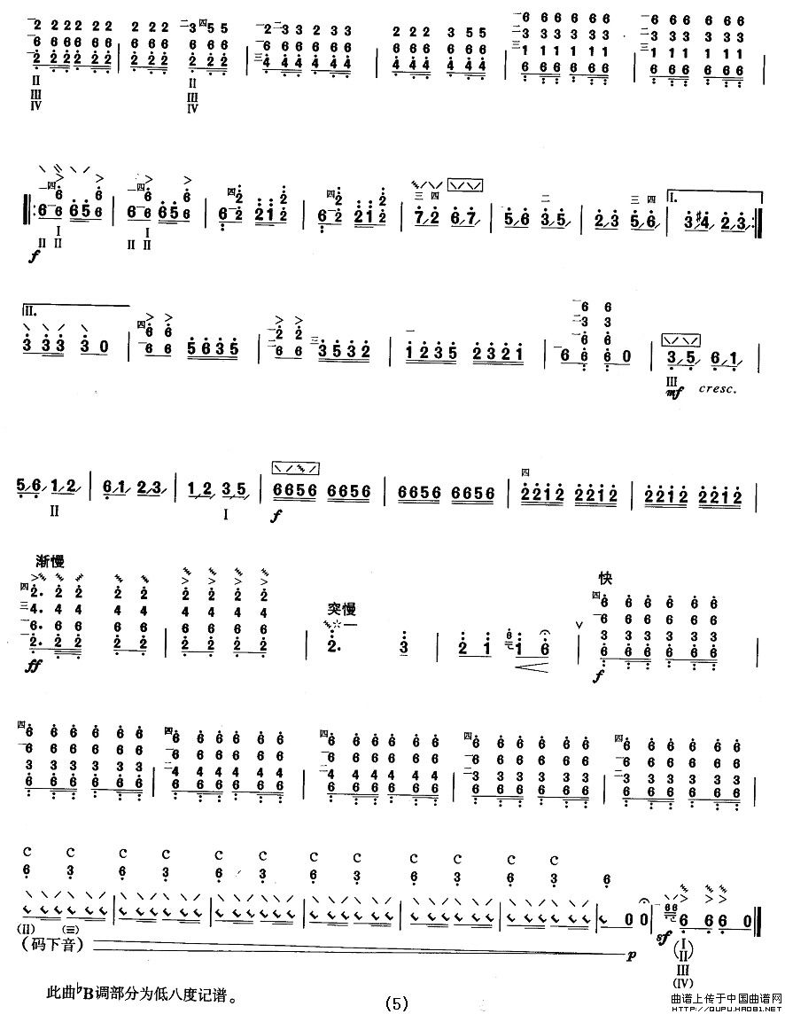柳琴九级：节日的拉萨其它曲谱（图5）