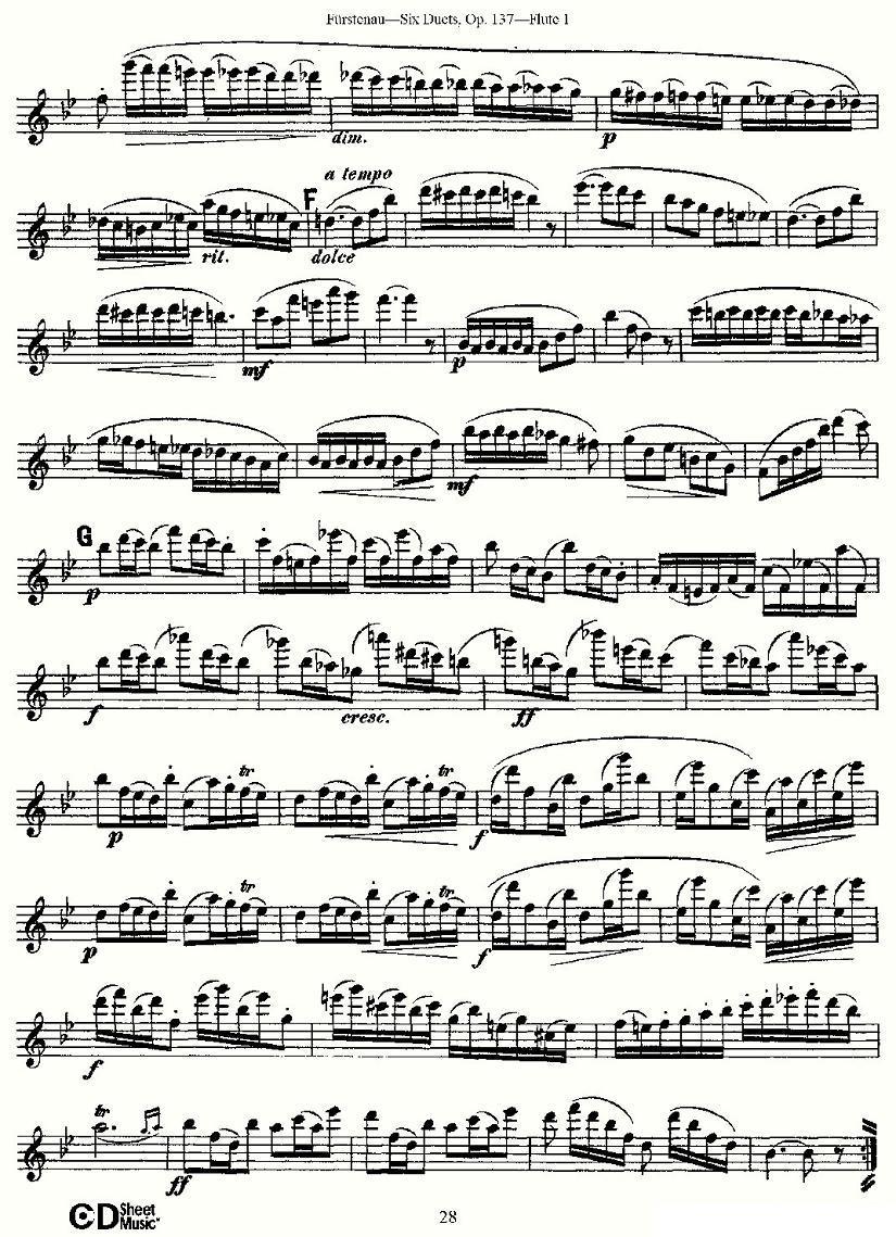 Six Duets, Op.137 之五（二重奏 六首作品 137号）其它曲谱（图4）