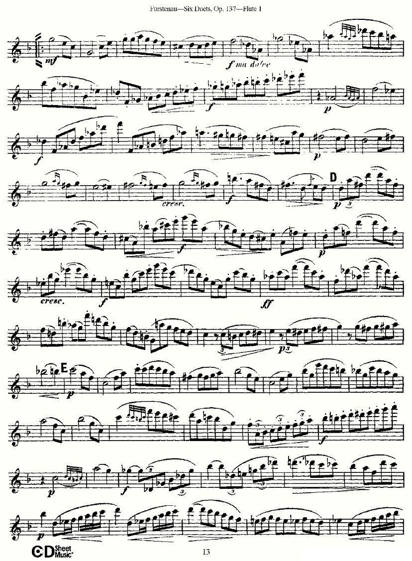 Six Duets, Op.137 之三（二重奏 六首作品 137号）其它曲谱（图3）