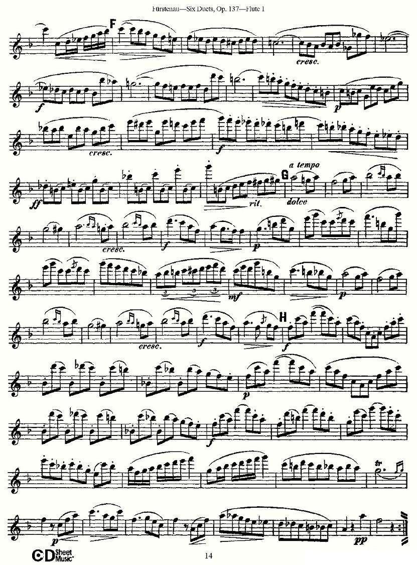 Six Duets, Op.137 之三（二重奏 六首作品 137号）其它曲谱（图4）