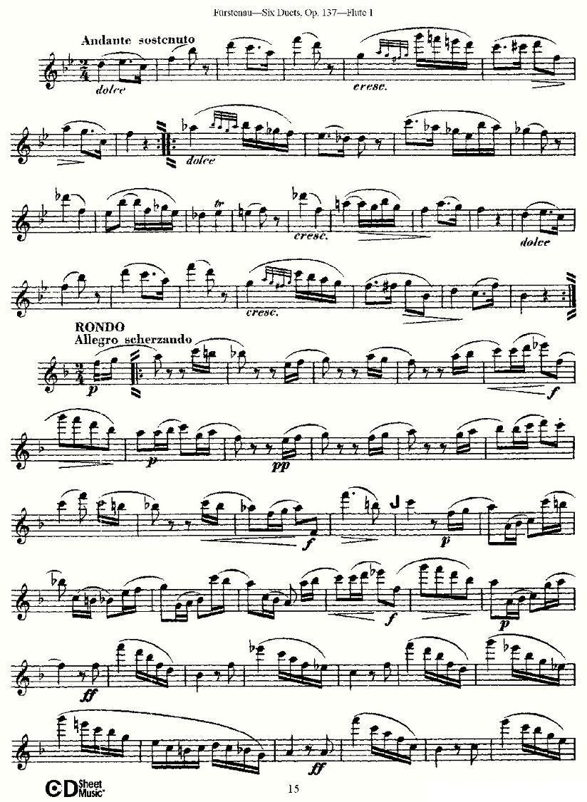 Six Duets, Op.137 之三（二重奏 六首作品 137号）其它曲谱（图5）