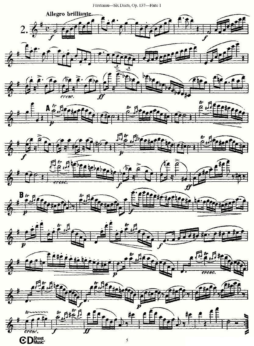 Six Duets, Op.137 之二（二重奏 六首作品 137号）其它曲谱（图1）