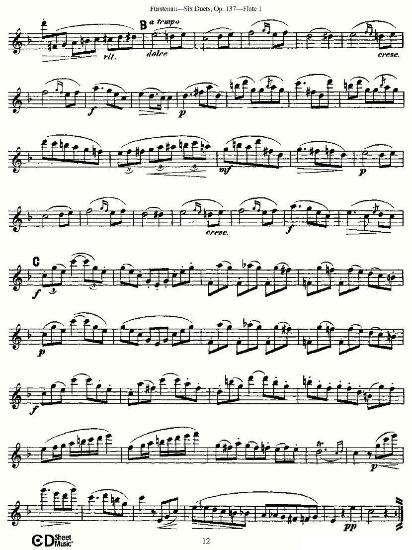 Six Duets, Op.137 之三（二重奏 六首作品 137号）其它曲谱（图2）