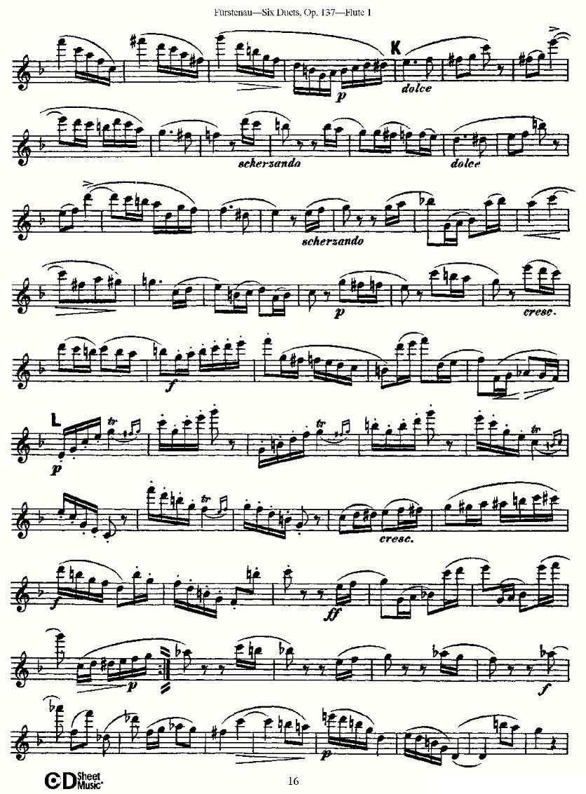 Six Duets, Op.137 之三（二重奏 六首作品 137号）其它曲谱（图6）