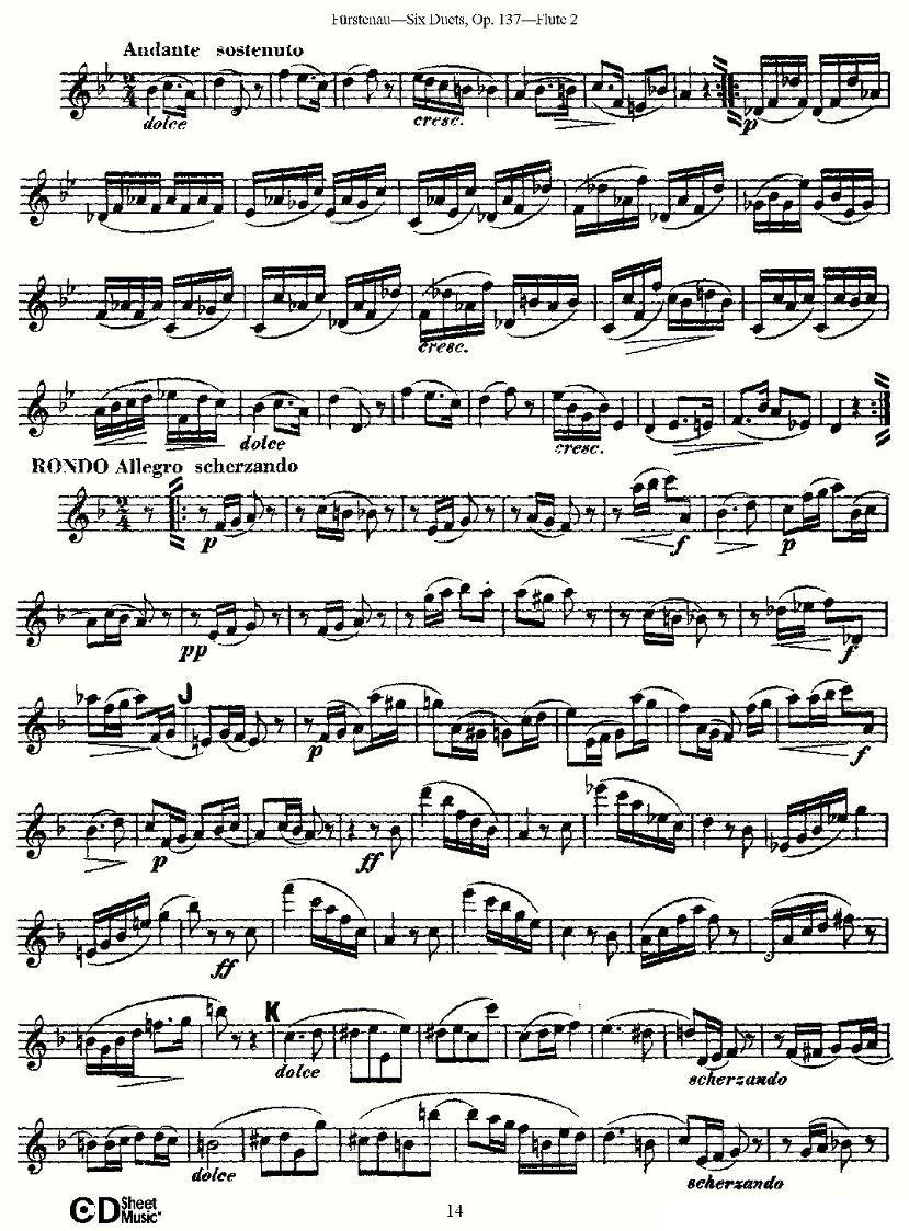 Six Duets, Op.137 之三（二重奏 六首作品 137号）其它曲谱（图12）