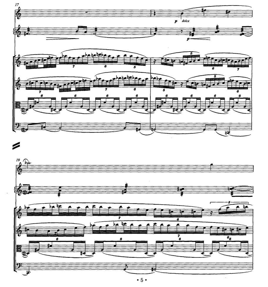 岗拉美朵（单簧管+颤音琴+弦乐四重奏）其它曲谱（图4）