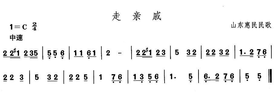 山东秧歌：胶州秧歌-走亲戚其它曲谱（图1）