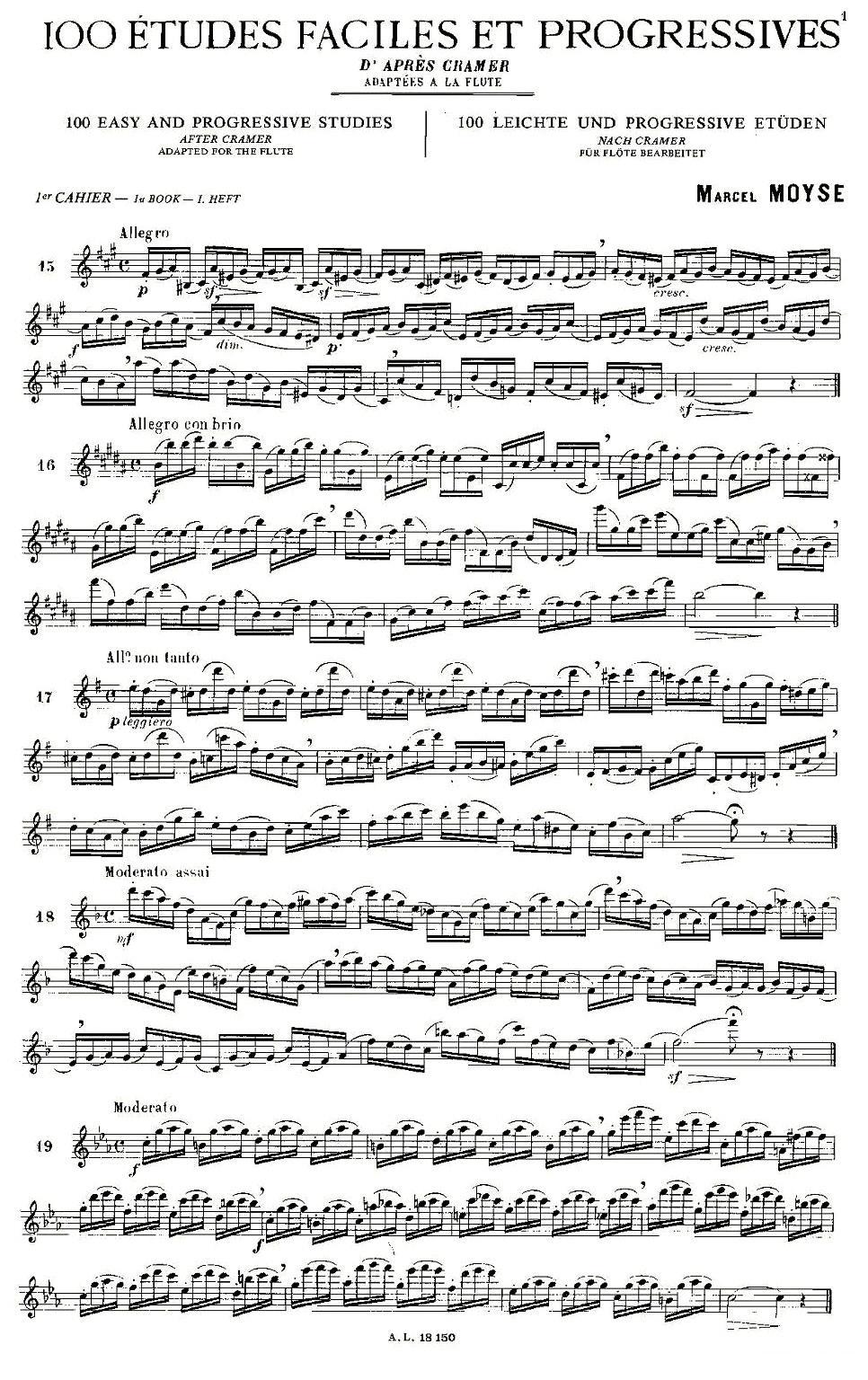moyse - 100首练习曲之15—28其它曲谱（图1）