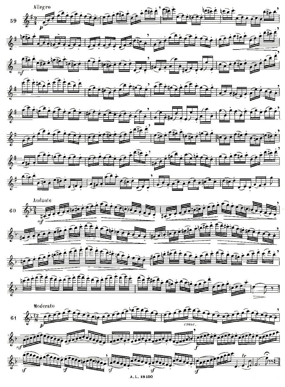 moyse - 100首练习曲之50—66其它曲谱（图3）
