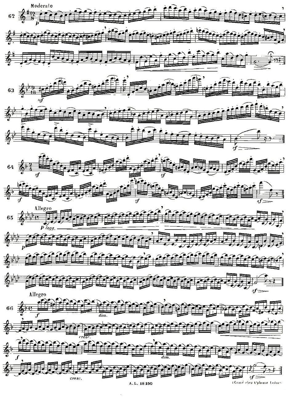 moyse - 100首练习曲之50—66其它曲谱（图4）