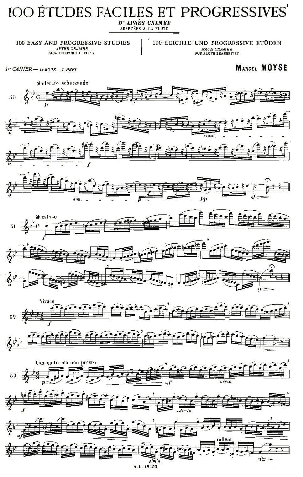 moyse - 100首练习曲之50—66其它曲谱（图1）