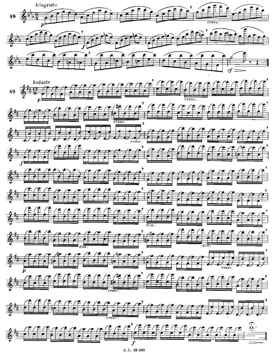 moyse - 100首练习曲之41—49其它曲谱（图3）