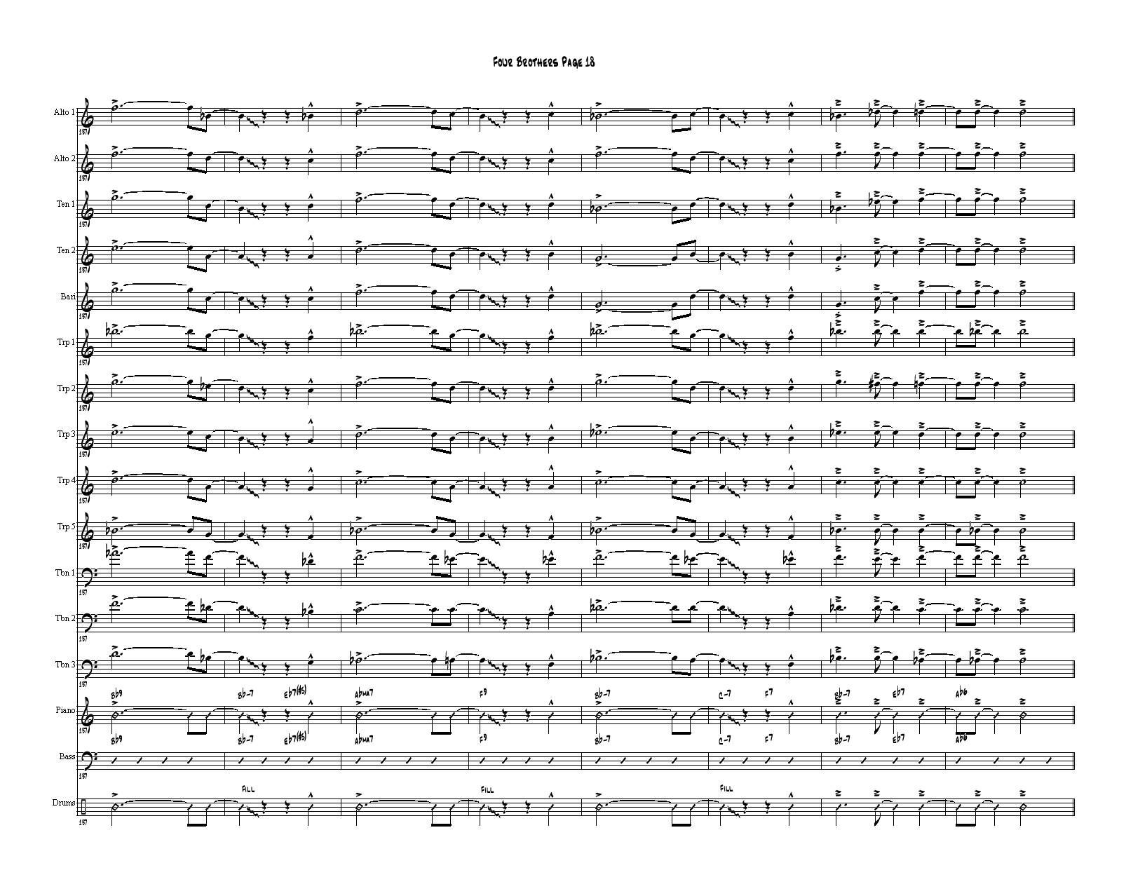 Four Brothers Big Band score（大爵士乐队总谱）其它曲谱（图18）