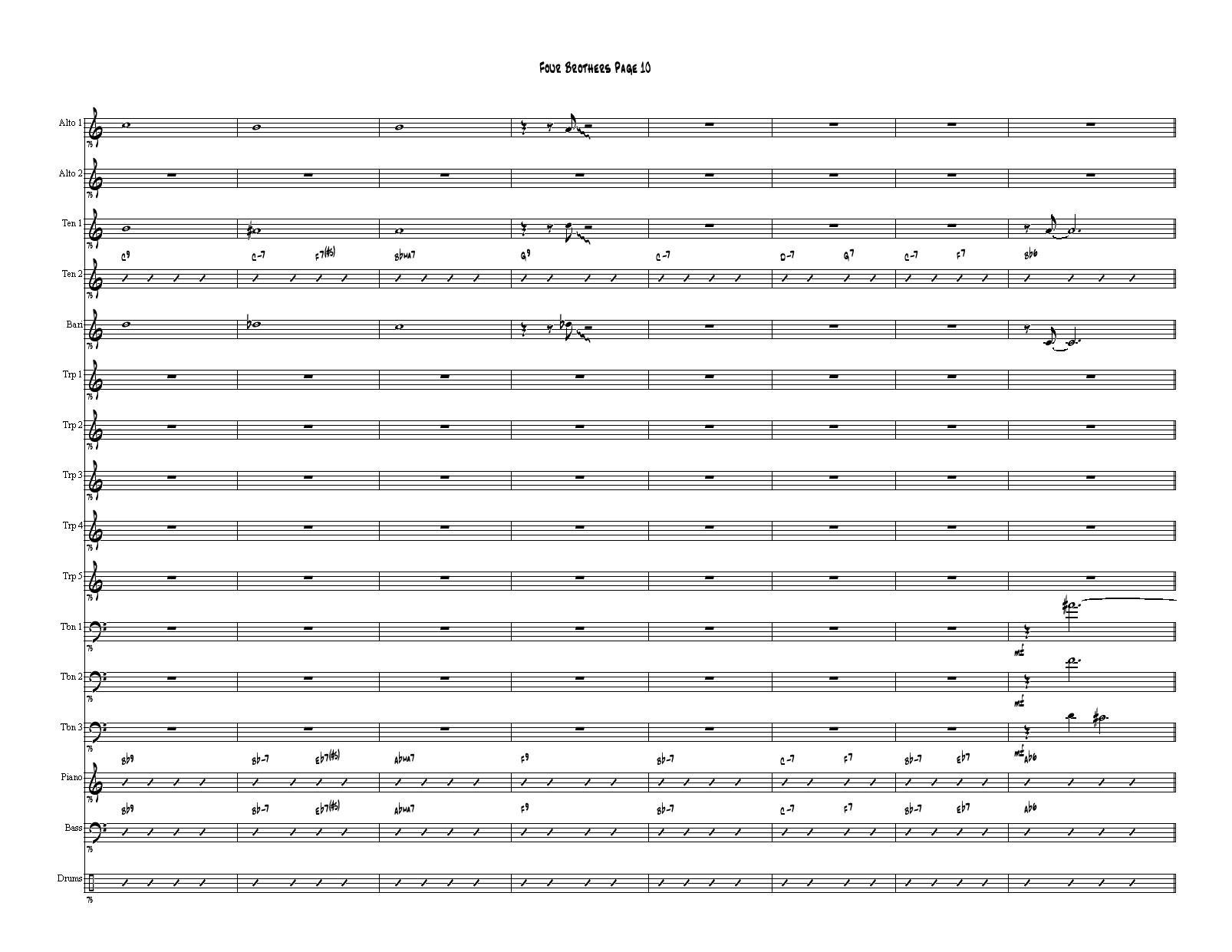 Four Brothers Big Band score（大爵士乐队总谱）其它曲谱（图10）