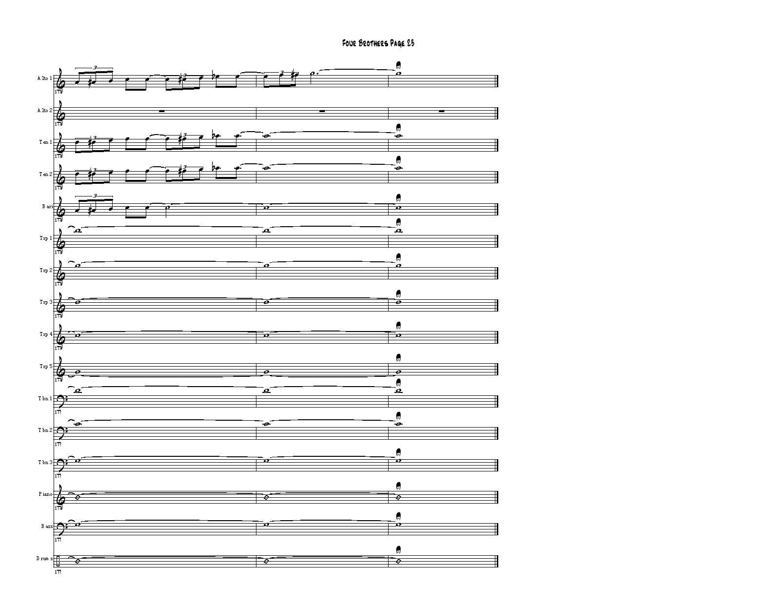 Four Brothers Big Band score（大爵士乐队总谱）其它曲谱（图23）