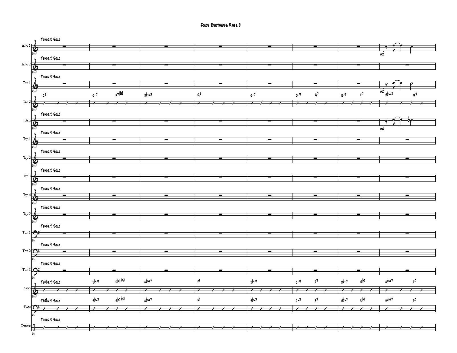 Four Brothers Big Band score（大爵士乐队总谱）其它曲谱（图9）