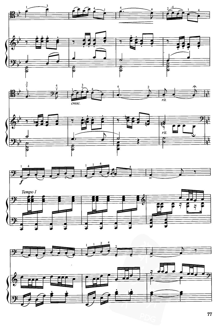 薅秧舞曲(大提琴）6其它曲谱（图1）