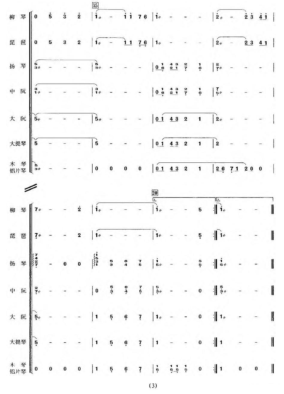 花戒子（弹拨乐合奏）其它曲谱（图3）