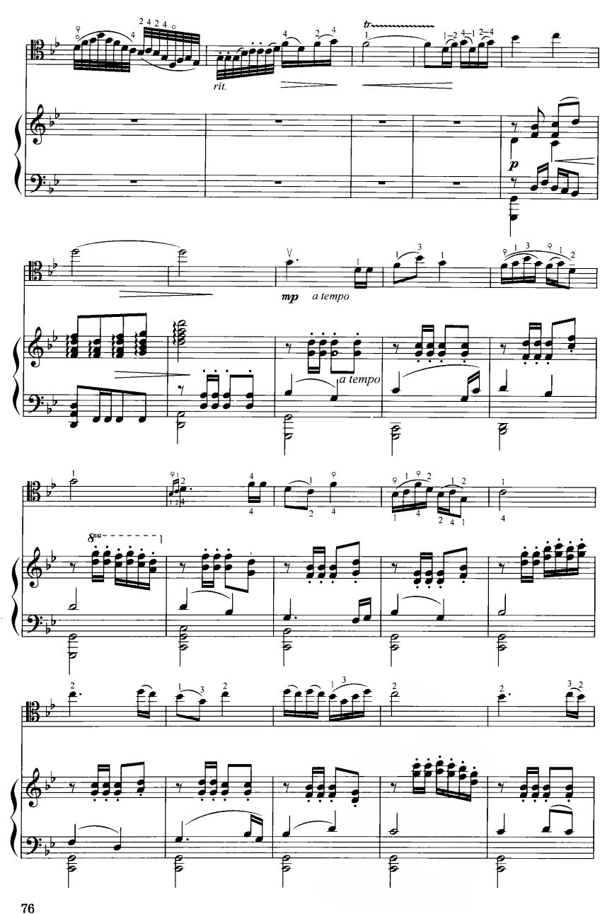 薅秧舞曲(大提琴）5其它曲谱（图1）