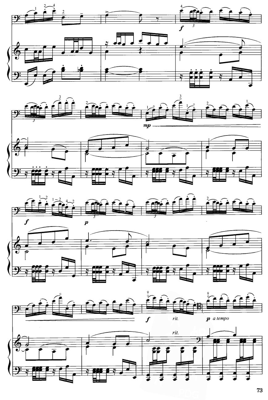 薅秧舞曲(大提琴）2其它曲谱（图1）