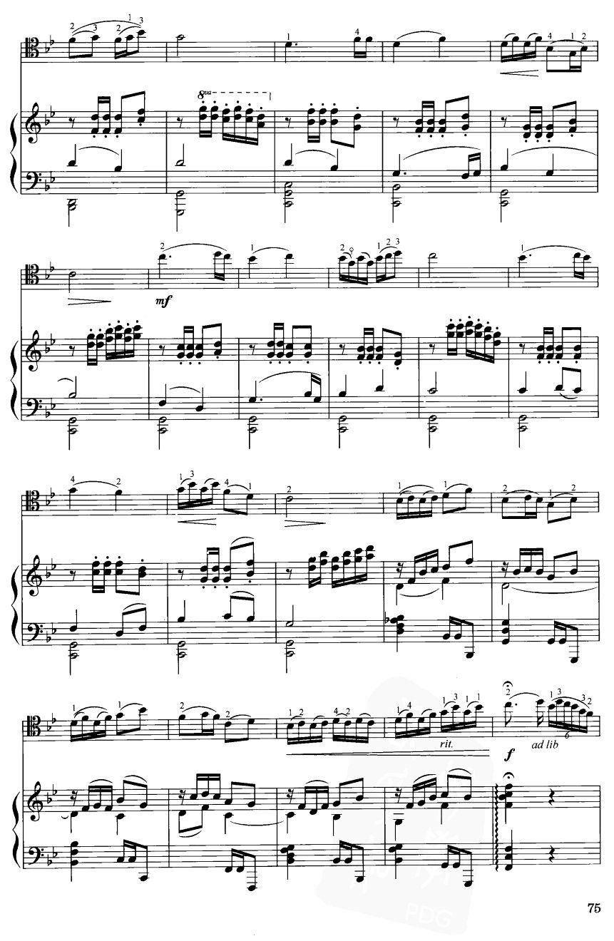 薅秧舞曲(大提琴）4其它曲谱（图1）