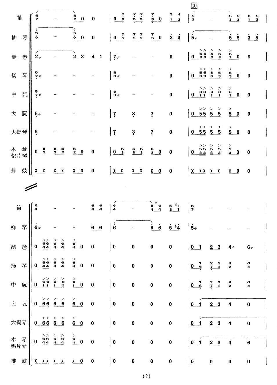 花戒子（弹拨乐合奏）其它曲谱（图2）