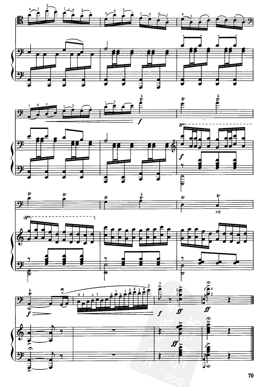 薅秧舞曲(大提琴）8其它曲谱（图1）