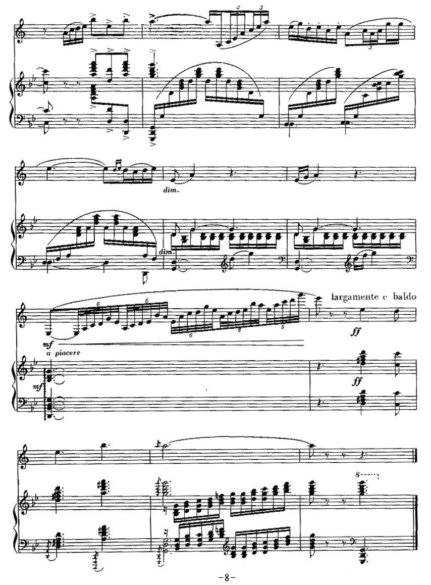大巴山的春天（单簧管+钢琴伴奏）其它曲谱（图8）