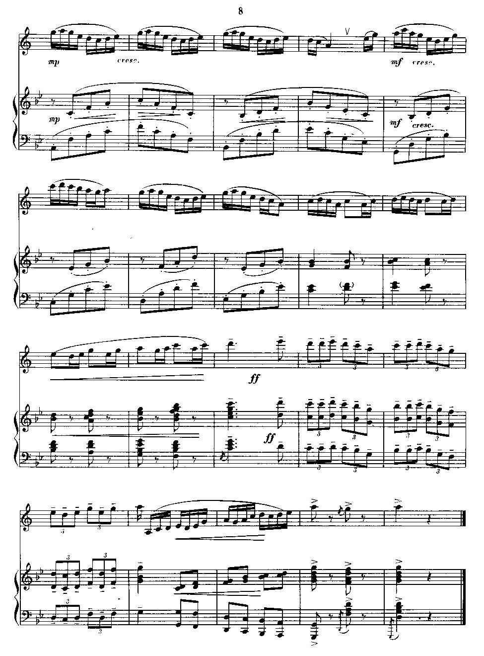 新迎春舞曲（单簧管+钢琴伴奏）其它曲谱（图8）
