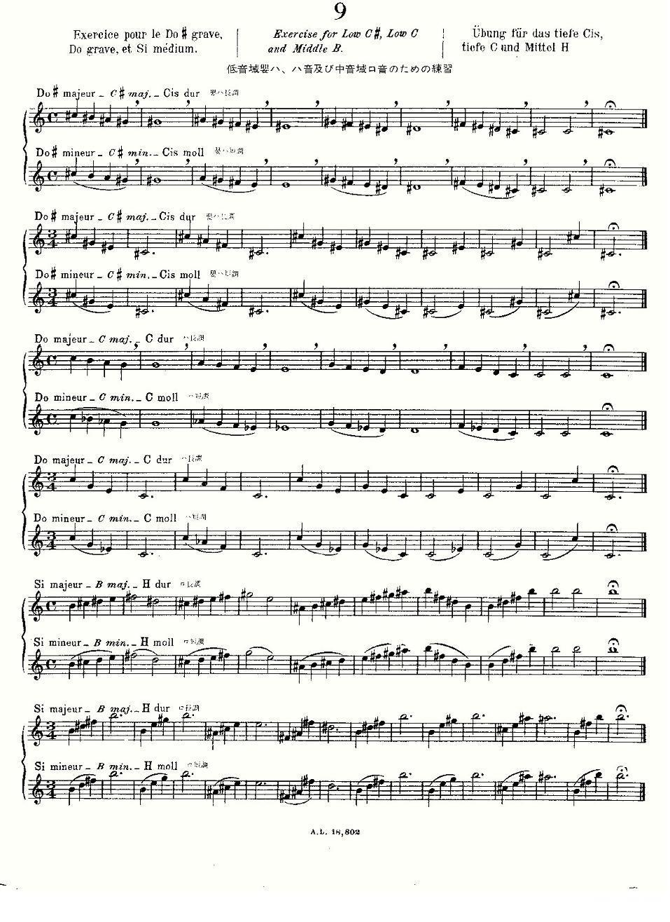 初级练习之9（Alphonse Ludec - Debutant Flutiste）其它曲谱（图1）
