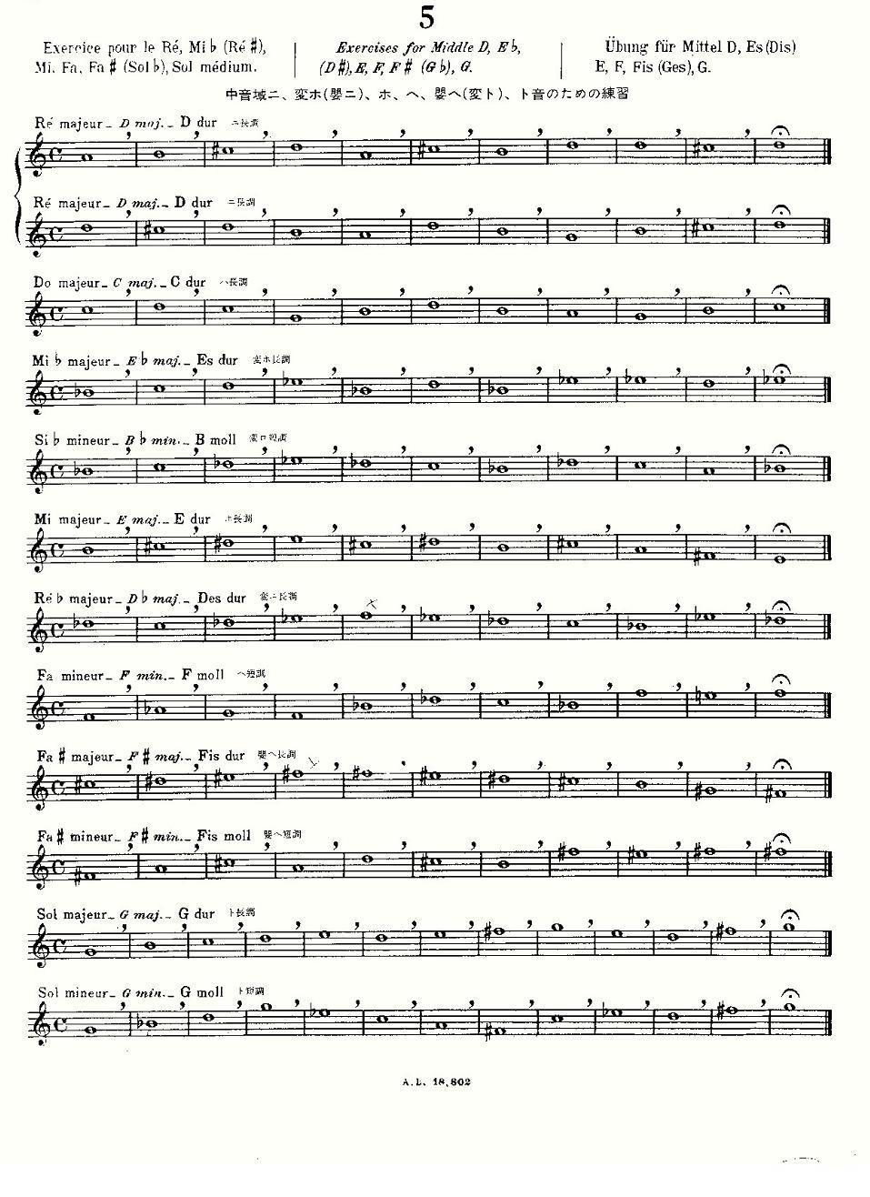 初级练习之5（Alphonse Ludec - Debutant Flutiste）其它曲谱（图1）