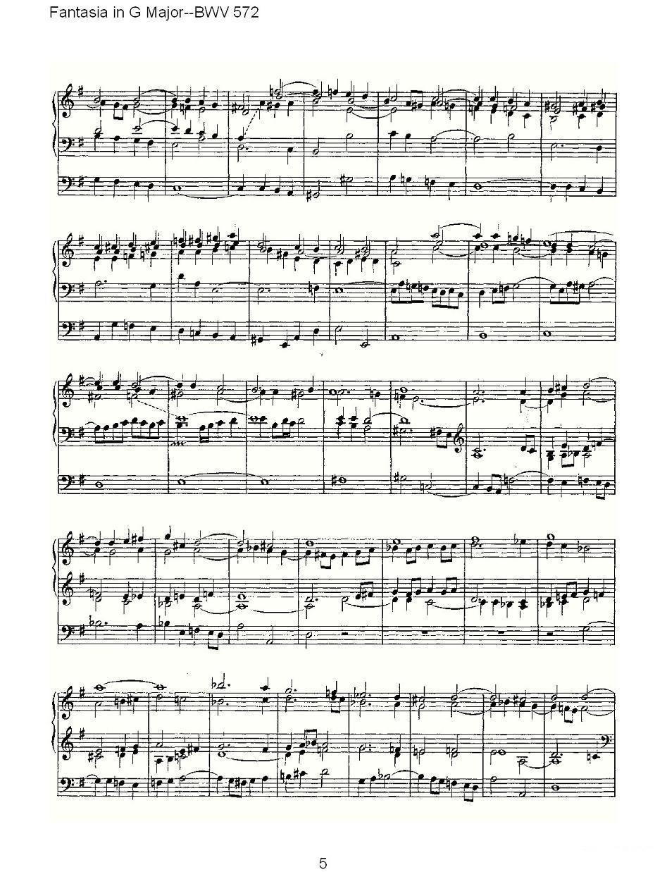 Fantasia in G Major--BWV 572 （管风琴谱）其它曲谱（图5）