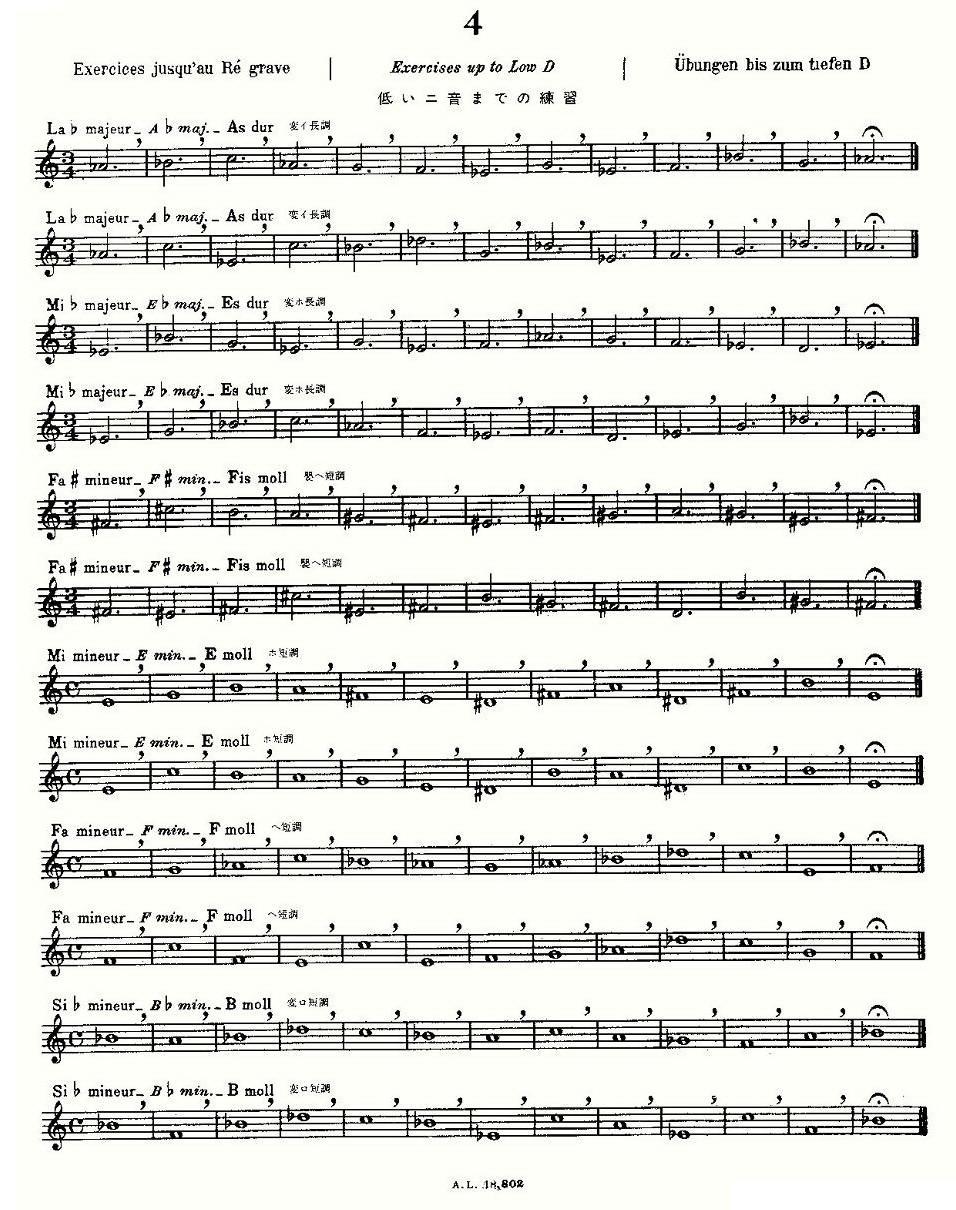初级练习之4（Alphonse Ludec - Debutant Flutiste）其它曲谱（图1）