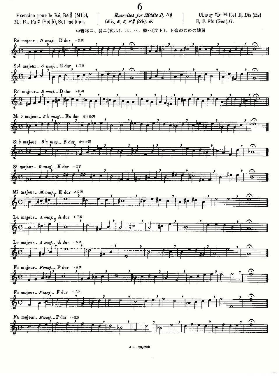 初级练习之6（Alphonse Ludec - Debutant Flutiste）其它曲谱（图1）