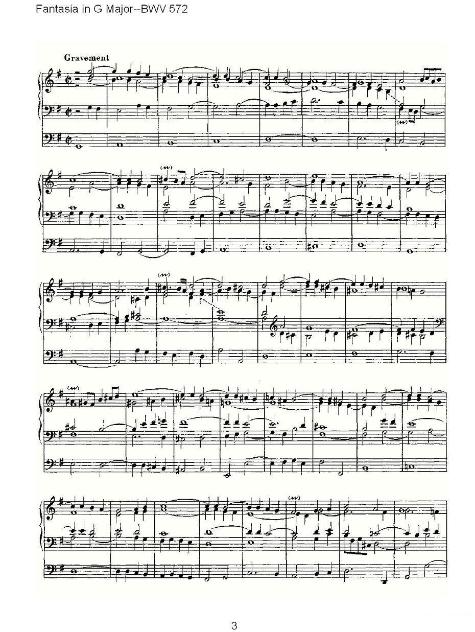 Fantasia in G Major--BWV 572 （管风琴谱）其它曲谱（图3）