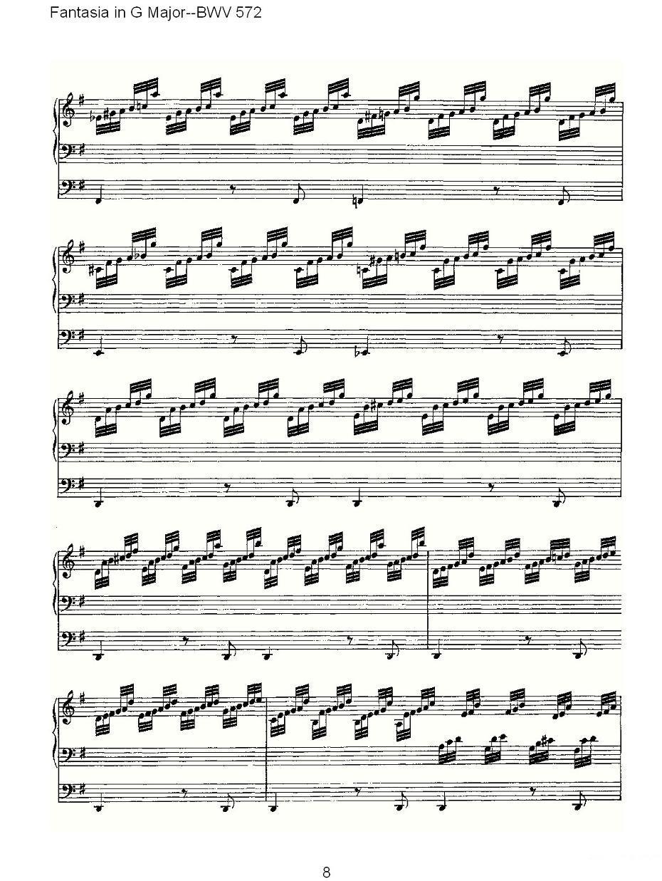 Fantasia in G Major--BWV 572 （管风琴谱）其它曲谱（图8）