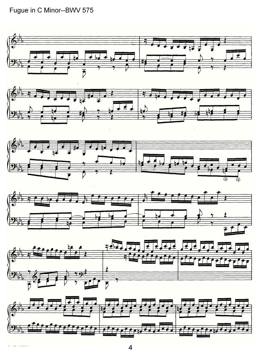 Fugue in C Minor--BWV 575（管风琴谱）其它曲谱（图4）