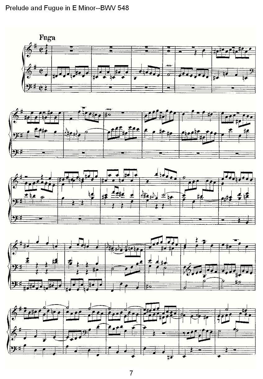 Prelude and Fugue in E Minor--BWV 548 （管风琴谱）其它曲谱（图7）
