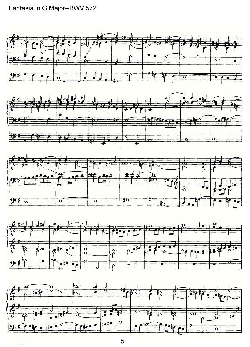 Fantasia in G Major--BWV 572（管风琴谱）其它曲谱（图5）
