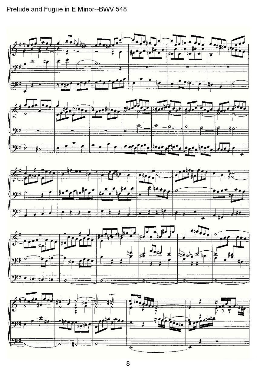 Prelude and Fugue in E Minor--BWV 548 （管风琴谱）其它曲谱（图8）