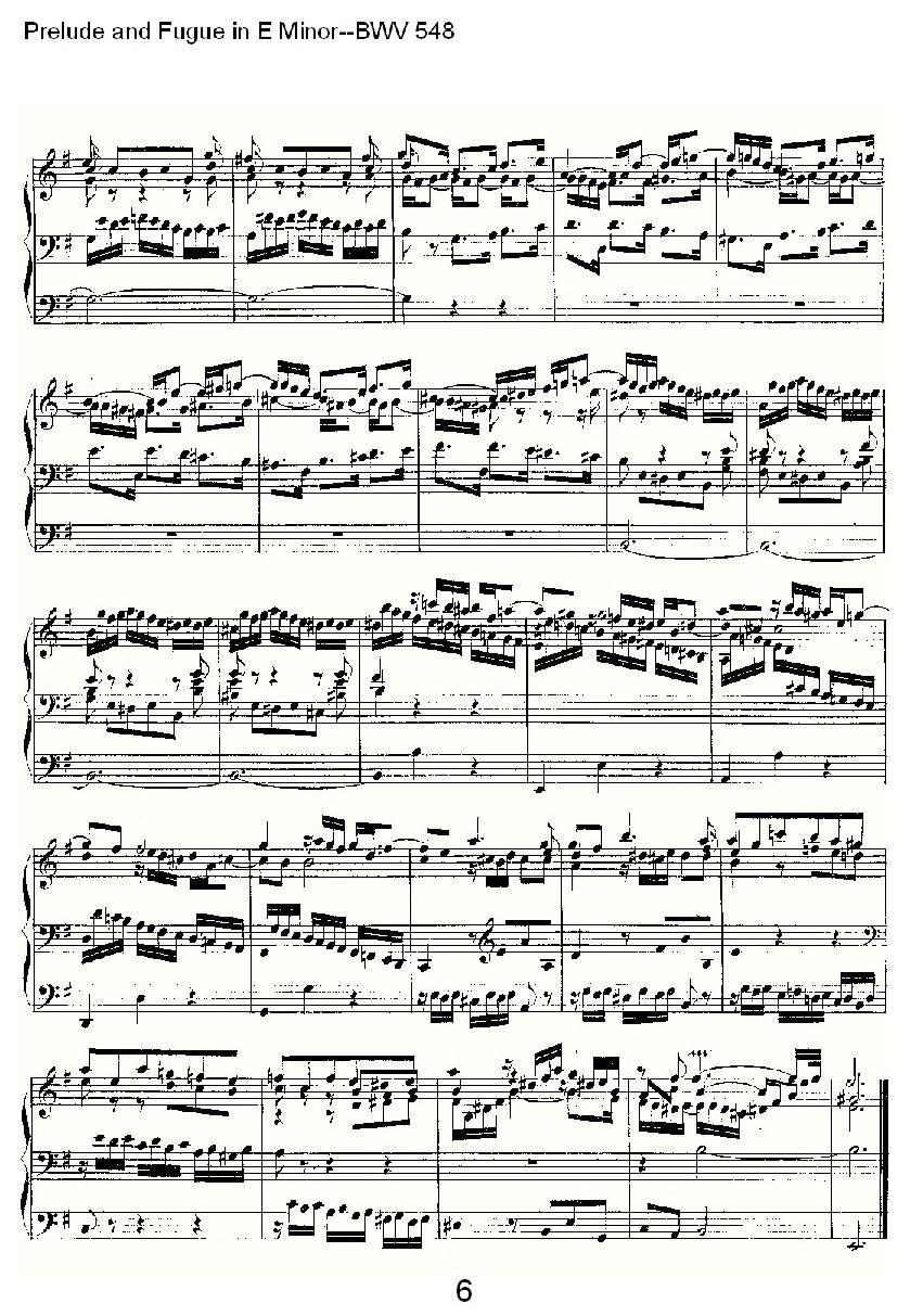 Prelude and Fugue in E Minor--BWV 548 （管风琴谱）其它曲谱（图6）