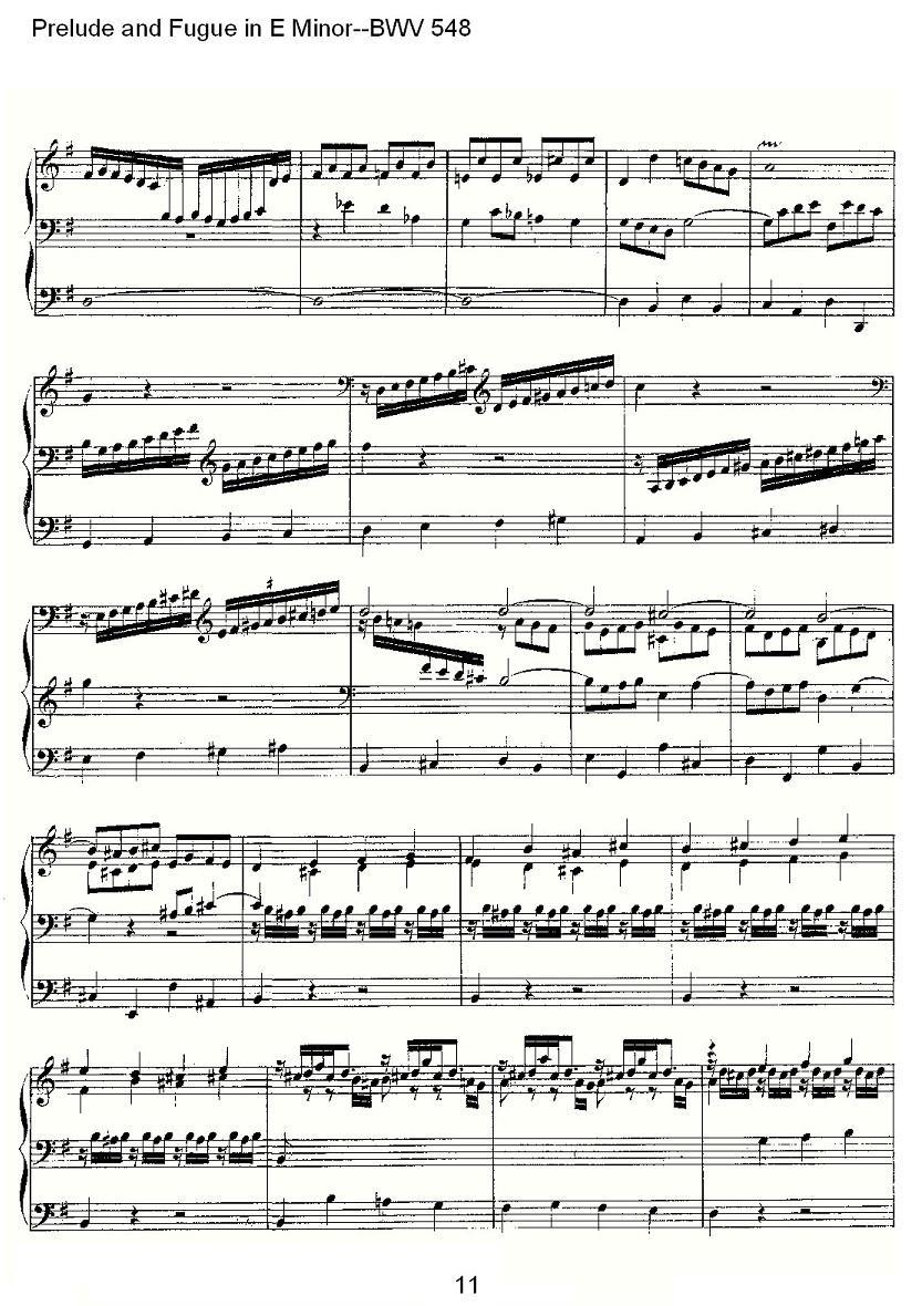 Prelude and Fugue in E Minor--BWV 548 （管风琴谱）其它曲谱（图11）