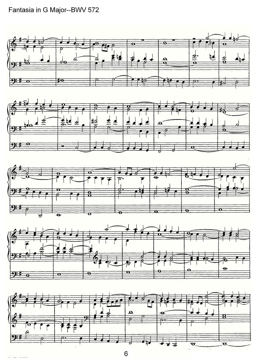 Fantasia in G Major--BWV 572（管风琴谱）其它曲谱（图6）
