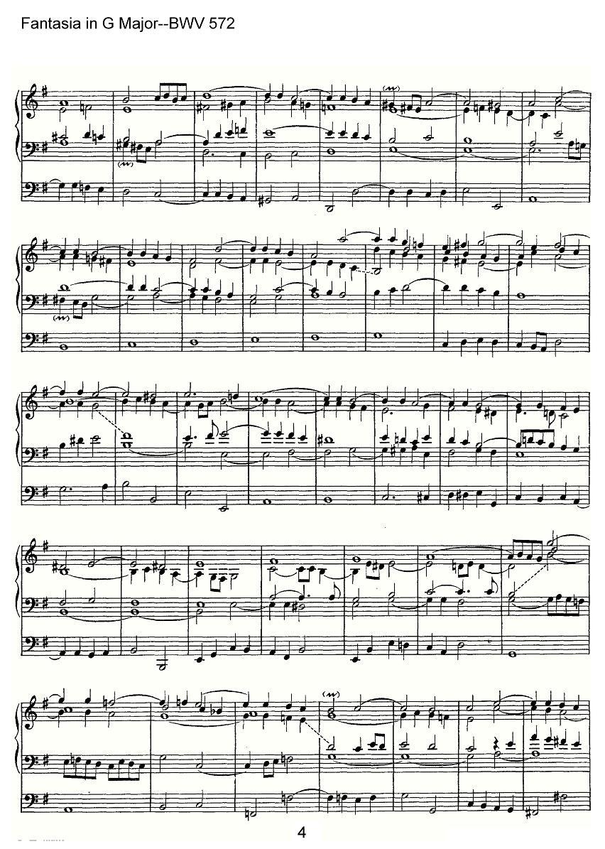 Fantasia in G Major--BWV 572（管风琴谱）其它曲谱（图4）