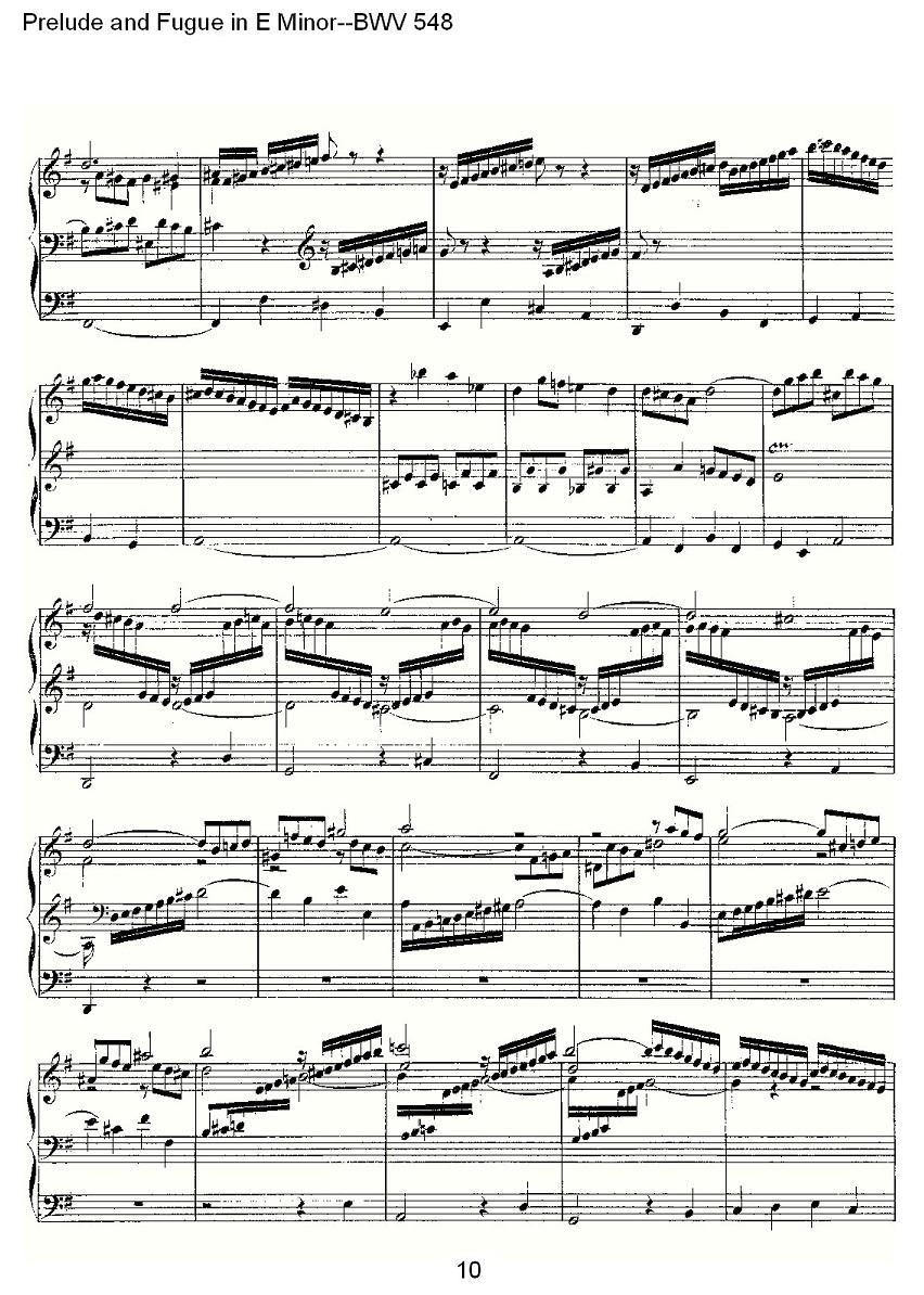 Prelude and Fugue in E Minor--BWV 548 （管风琴谱）其它曲谱（图10）
