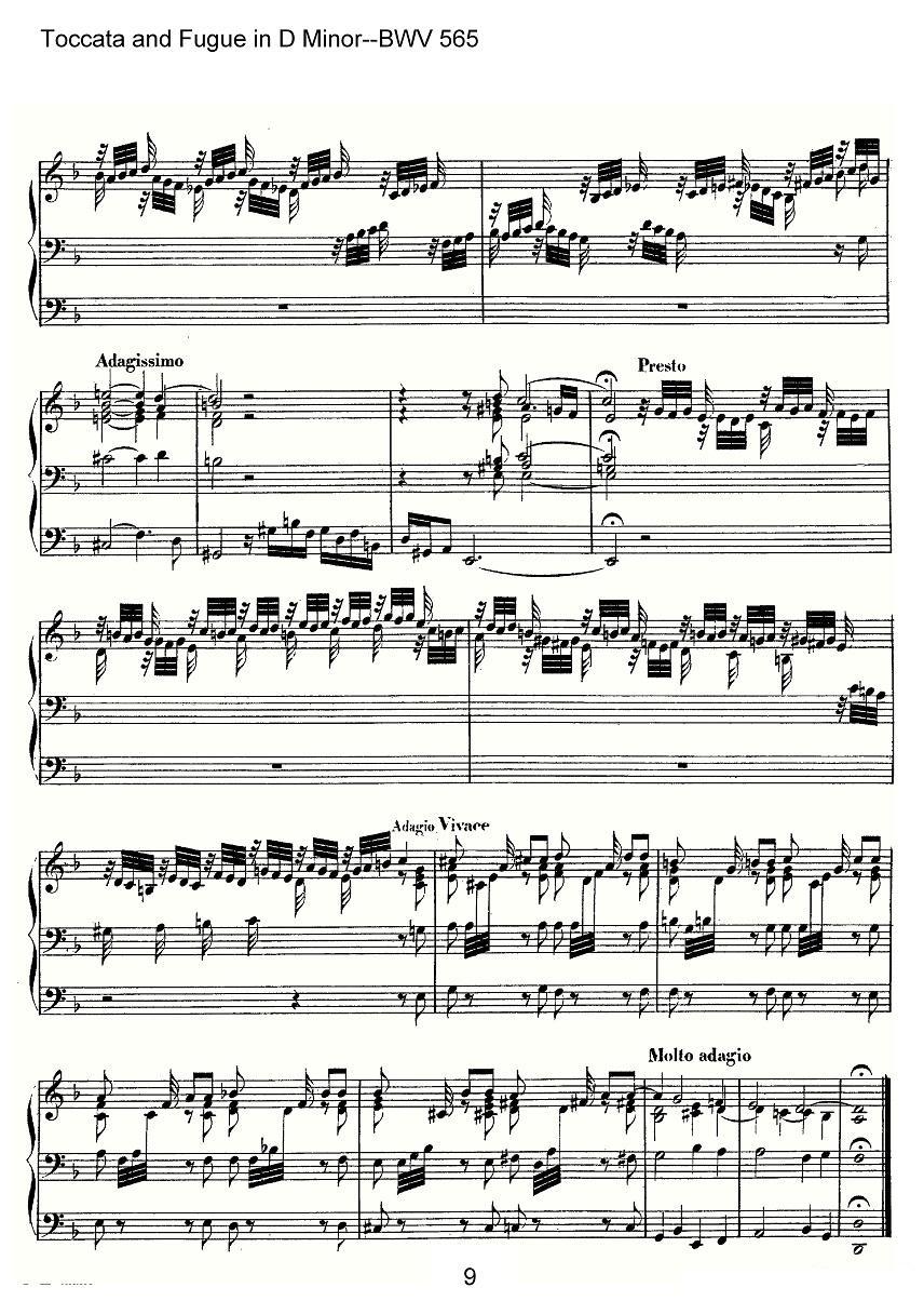 Toccata and Fugue in D Minor--BWV 565（管风琴谱）其它曲谱（图9）
